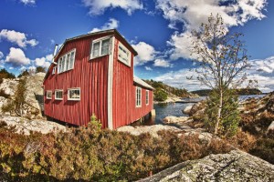 Gammelt båthus