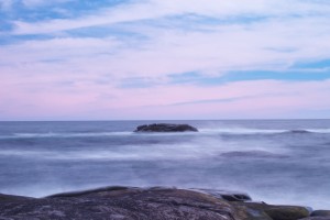 Solnedgang på utsiden av Jomfruland