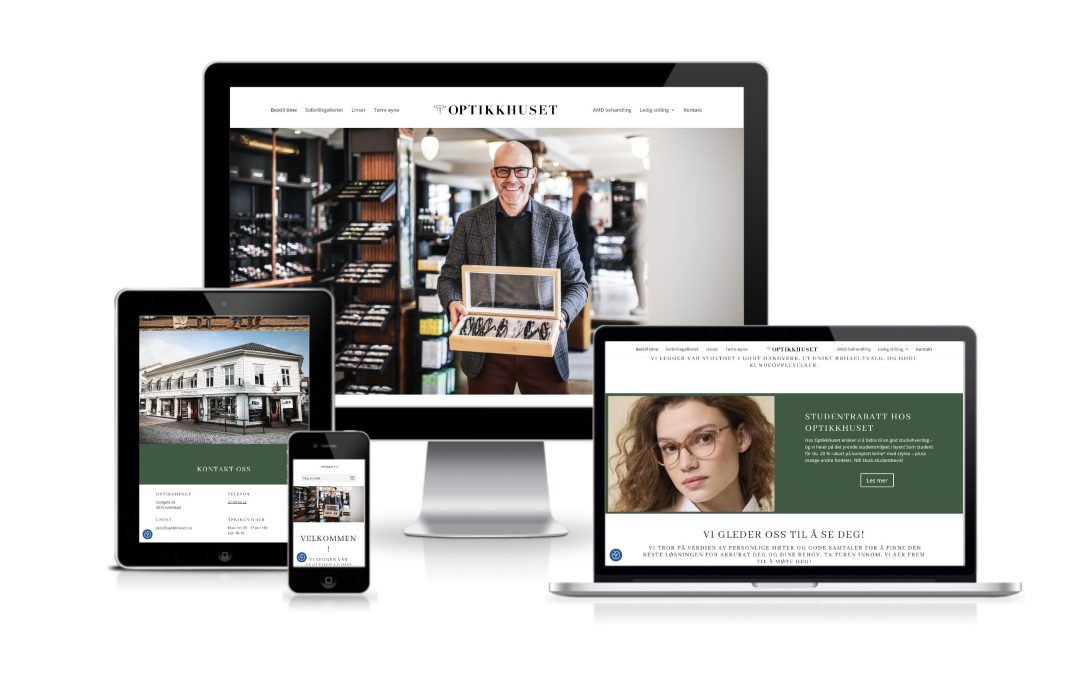 Fra Grimstad Optikk til Optikkhuset: ny identitet, ny nettside